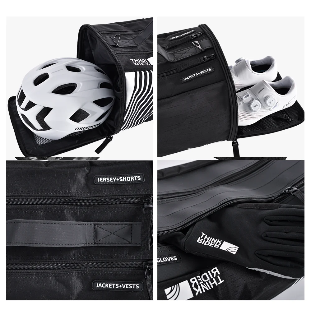 ThinkRider Race Day Essential Radfahren Regentasche Handtasche für Fahrradhelm und Fahrradschuhe Bowlingtasche Sporttasche – Detail 10