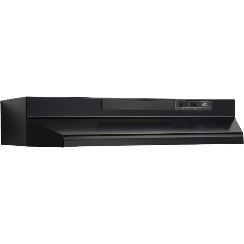 

Exhaust Fan for Under Cabinet Two-Speed Four-Way Convertible Range Hood Insert with Light, 42-Inch, Black