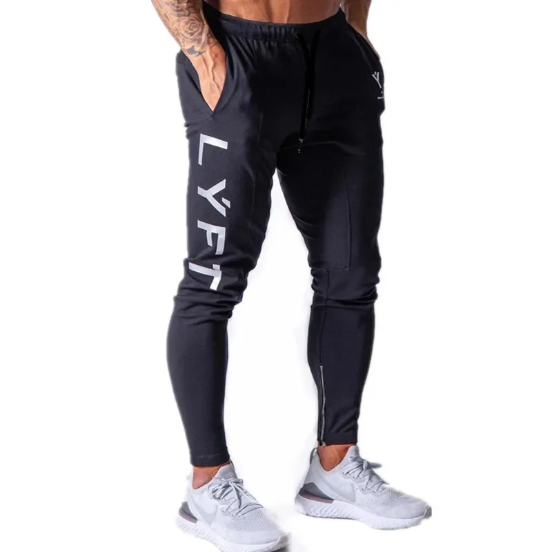 New Men's Fitness Running Training Slim Fit Pants Belted Sporty Casual Sweatpants Long Sports Pants for Active Lifestyle