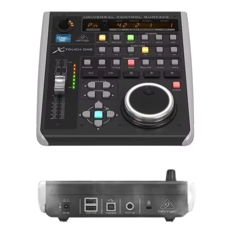 터치 감응식 모터 페이더와 LCD 스크리블 스트립을 갖춘 범용 컨트롤 표면 BEHRINGER X-TOUCH ONE