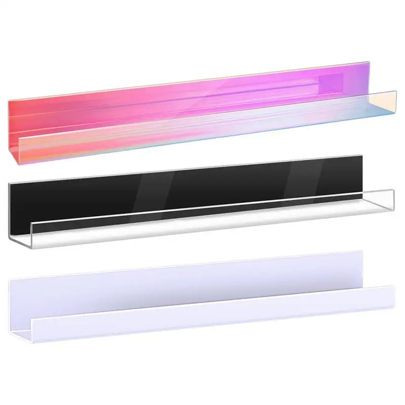 

Магнитная книжная полка, магнитный органайзер для книг, акриловый многоразовый кухонный органайзер, полки, без перфорации, плавающая стойка для холодильника