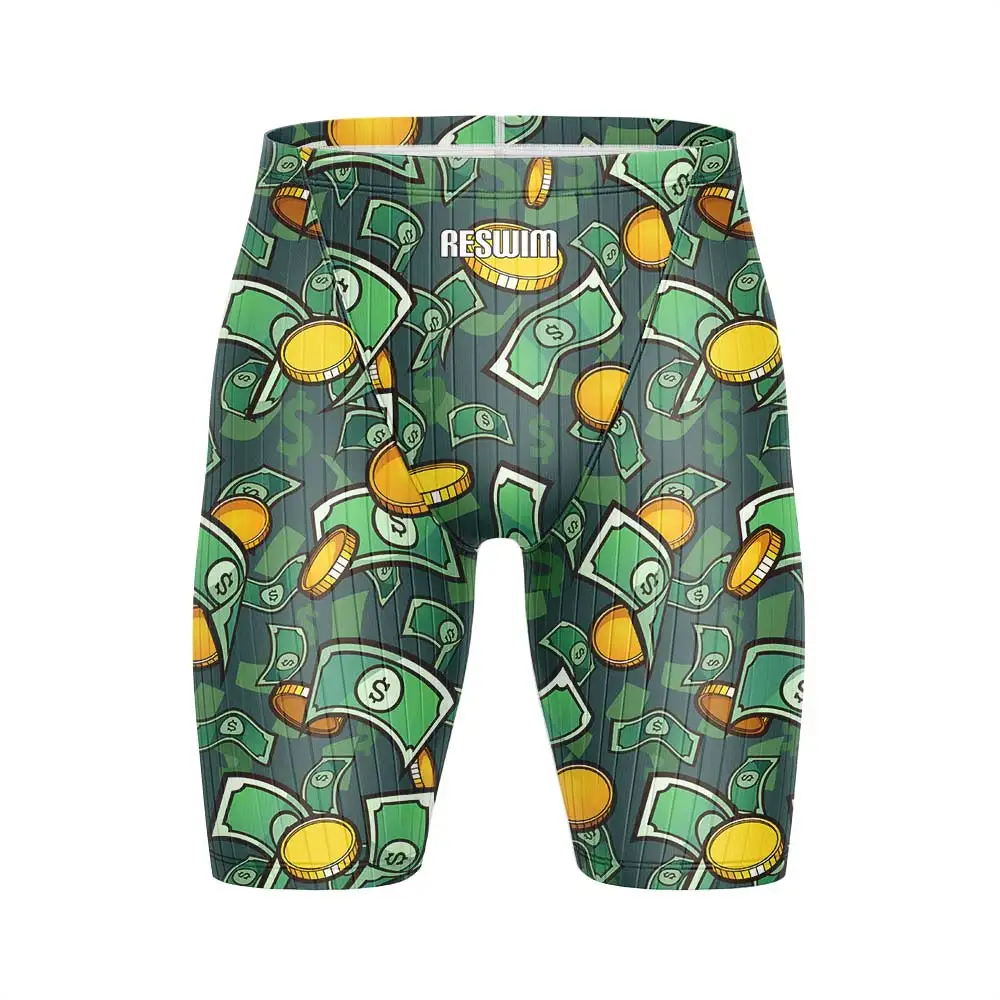 Men's Swim Jammer Swimsuit Shorts Plus Size 6XL Swimming Trunks Athletic Training Swimwear Man Endurance Beach Swimsuit