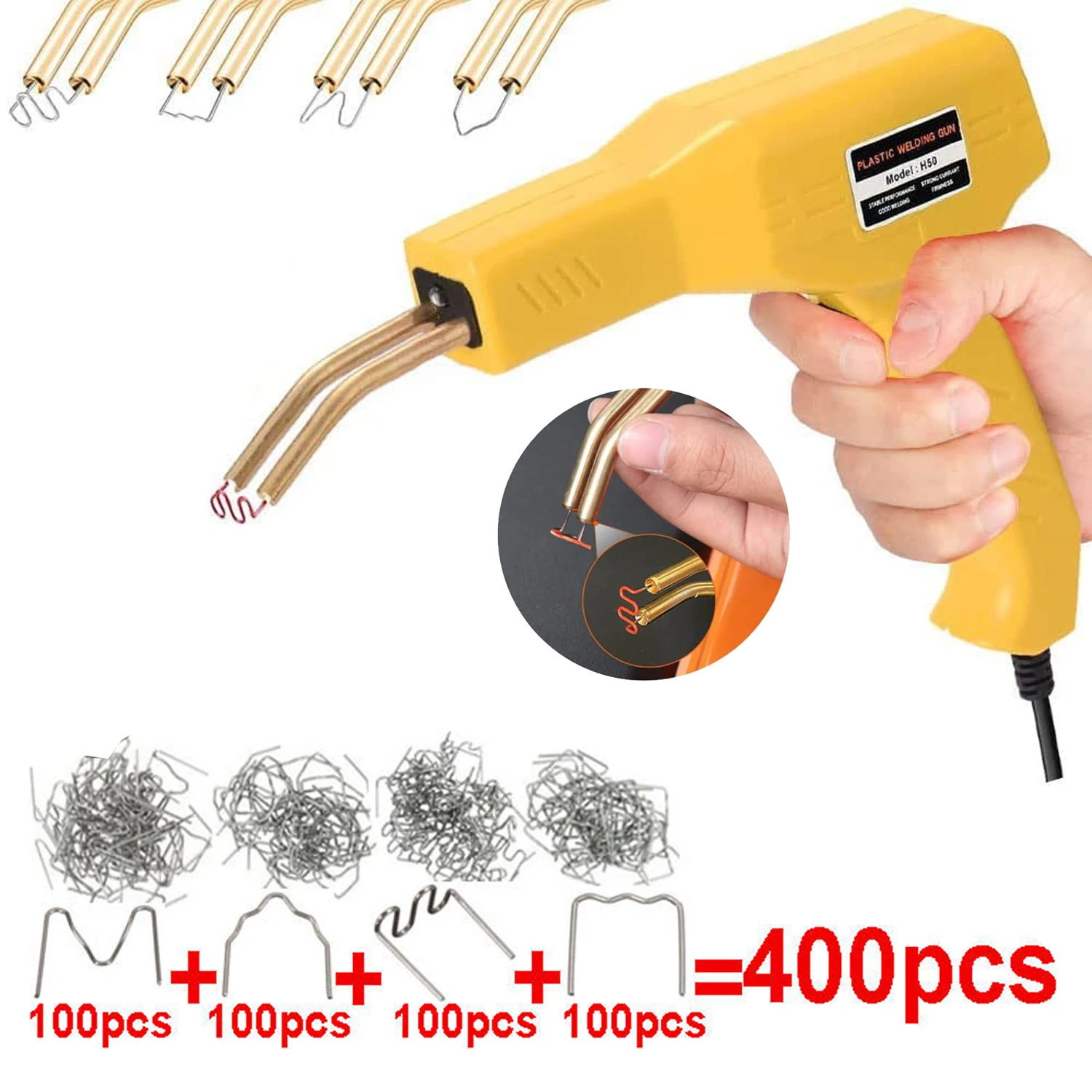 400PCS Hot Staples Welding Rods Bumper Repair Welding Wire for Repair