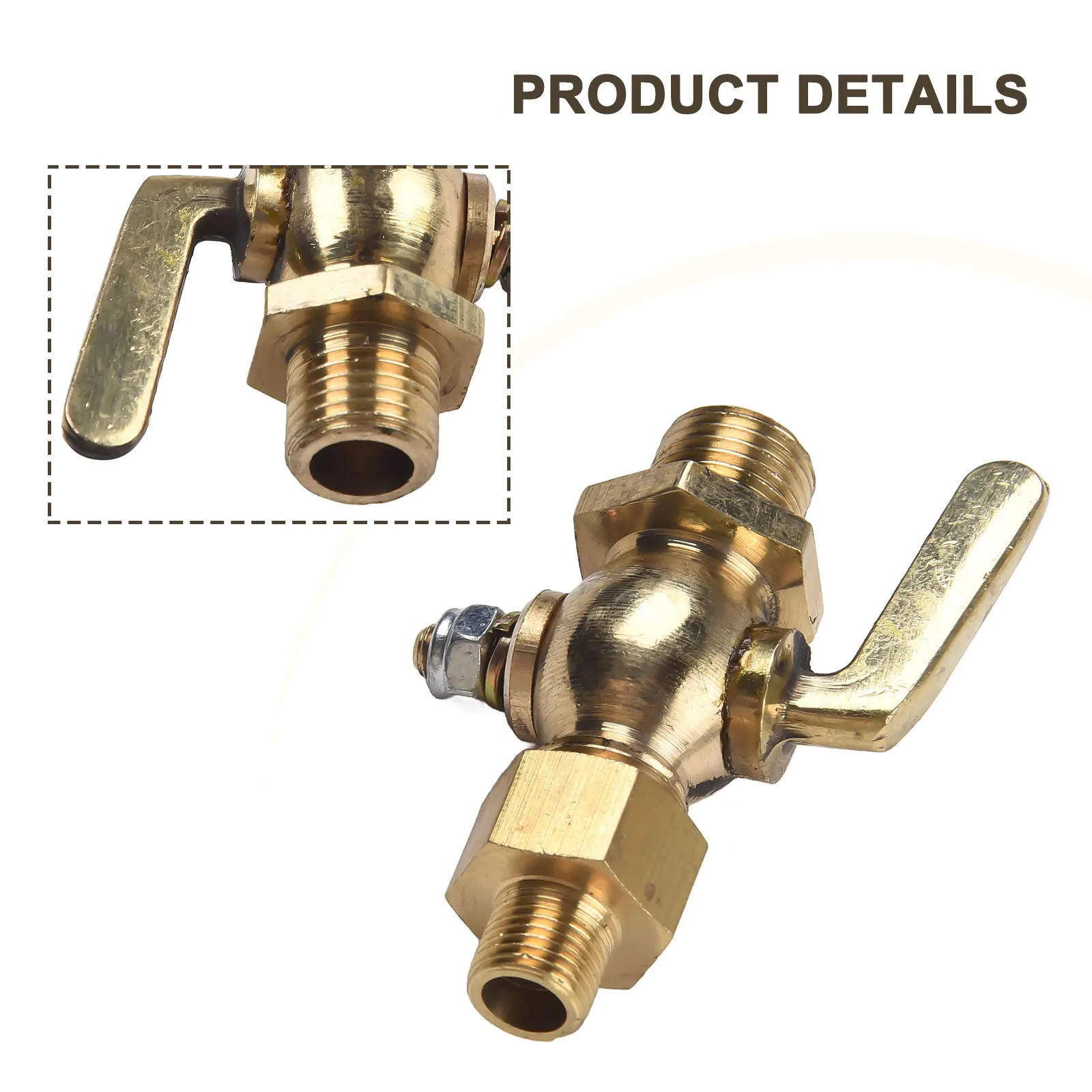 

1pc G1/4 Copper Valve Brass Petcock 1/8\"-1/4\" Fuel Tap Suitable For Vintage Motorcycles 6.5 X Height 4.5cm Fuel Petcocks Taps