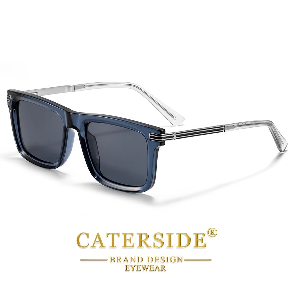 CATERSIDE Neue Männer Mode Sonnenbrillen Polarisierte Platz Einzigartige Tempel Design Sungeyewear Frauen Retro Outdoor Reise Gläser UV400 – Detail 8