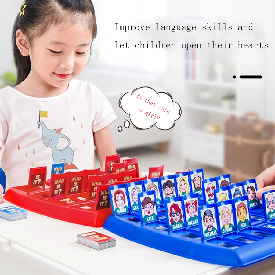 Guess who I am Board game Card game Children's puzzle board toy board parent-child interactive intelligence 3