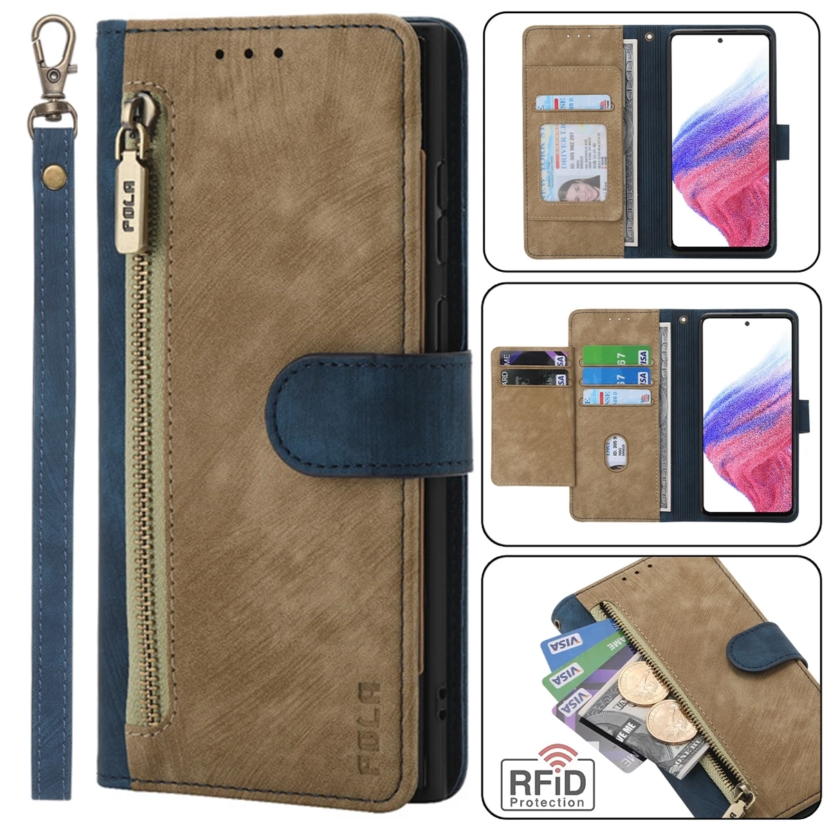 

Flip Leather Case For Samsung Galaxy S23 Ultra S22 S21 S20 Plus FE A14 A34 A54 A04S A24 A32 A13 A53 A33 A73 5G Wallet Card Cover