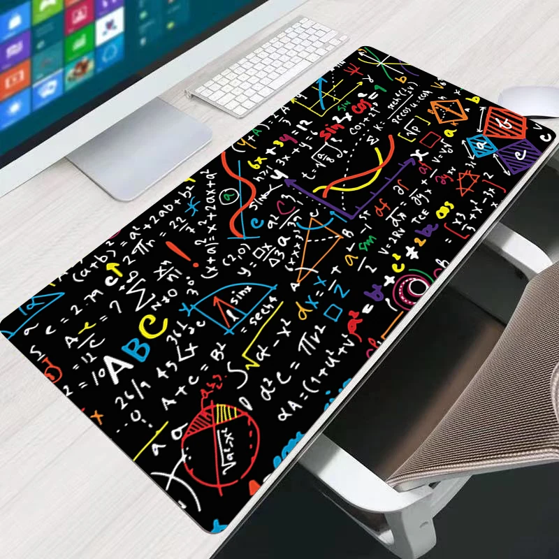 

Geometric Math Formula Computer Home Large Mousepad 90x40 Natural Rubber Laptop Carpet Keyboard Soft Office Anti Slip Table Mat