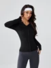Women's Slim-Fit Hooded Sweatshirt - 2025 New Spring & Autumn Style, Waist-Cinched Yoga Activewear with Elegant Vibe 3