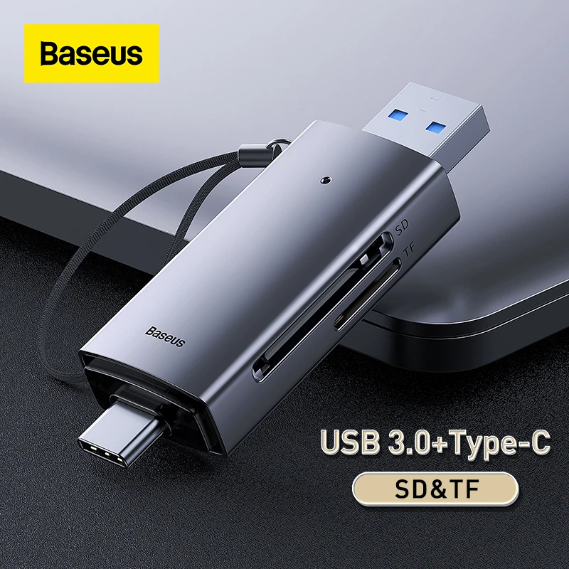 Baseus Card Reader Usb 3.0/type C To Sd Tf Memory Card Adapter For Pc