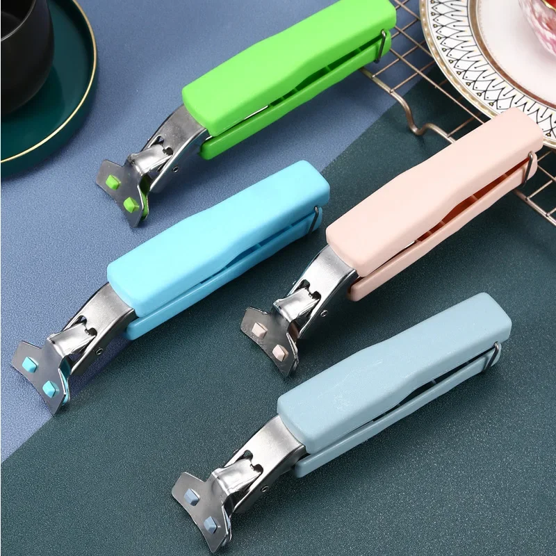 Anti-Scalding Bowl Clamp Hot Bowl Clip Stainless Steel Pot Clip Holder Plastic Handle Non-Slip Fetching Pliers Clamp Bowl Lifter