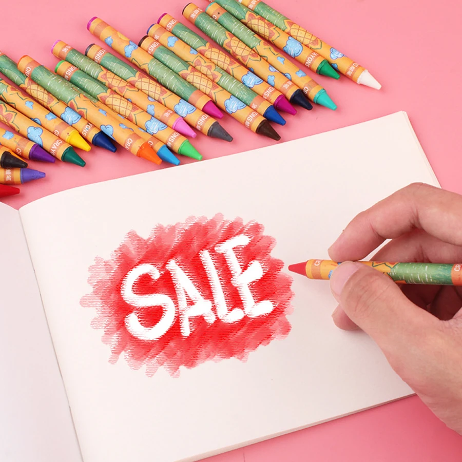 8pcs 8.5cm Boxed Color Crayon Children Painting Art Kits Creative Handmade Drawing Crayon Cute Painting Set Gift for Kids 5