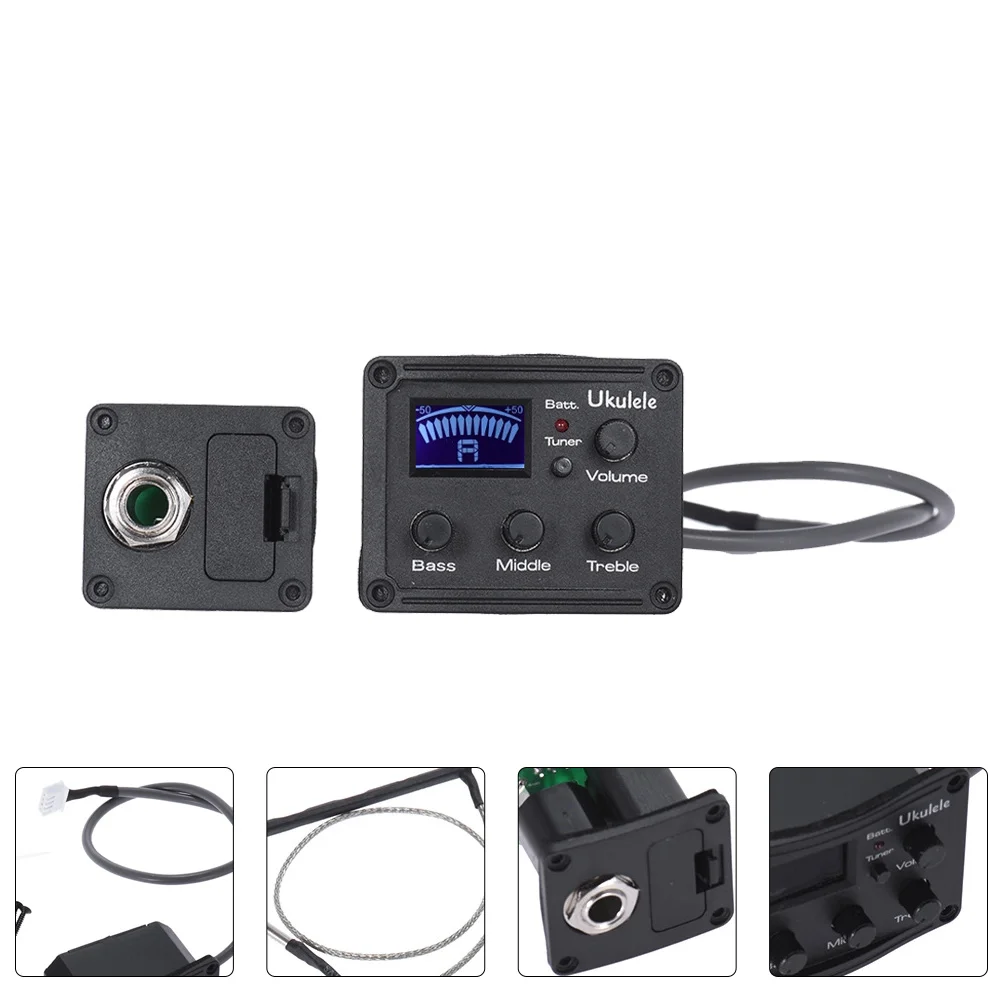 

Pickup Guitar Guitar Tuner Guitar Tunerualizerualizer with Tuner Transducer Guitar Ukulele Piezo System LCD Display 3-Band