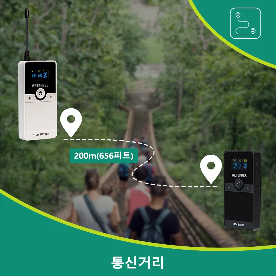 Retekess 무선 투어 가이드 시스템, 오디오 가이드 시스템, 라디오 가이드 동시 통역, 공장 견학, TT116