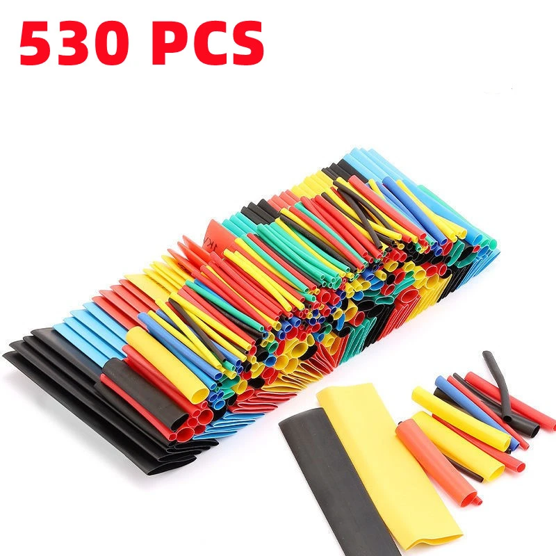 127 530 PCS,Polyolefin Shrinking Assorted Heat Shrink Tube Wire Cable