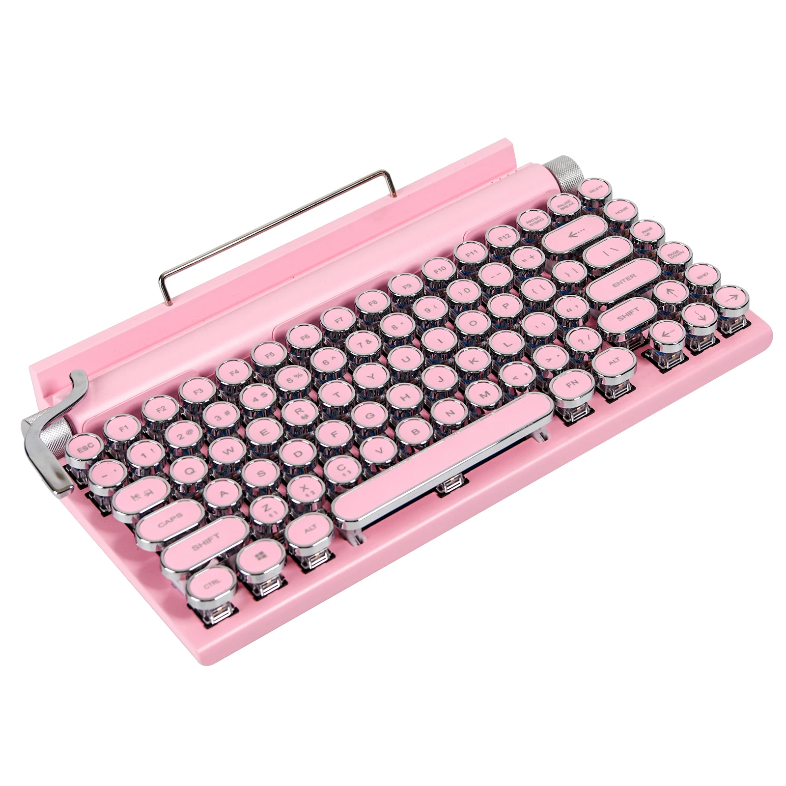 Taiahiro ML-981 キーボード タイプライター ピンク 青軸 Taiahiro ML-981 キーボード タイプライター ピンク 青軸