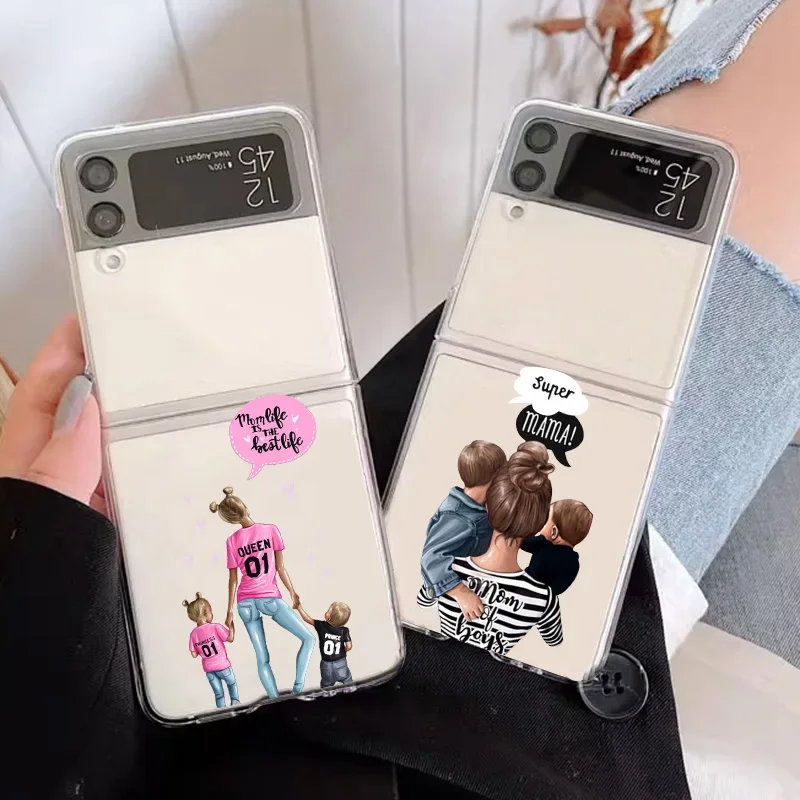 Fashion Super Mama and Dad Transparent Clear Phone Case Cover