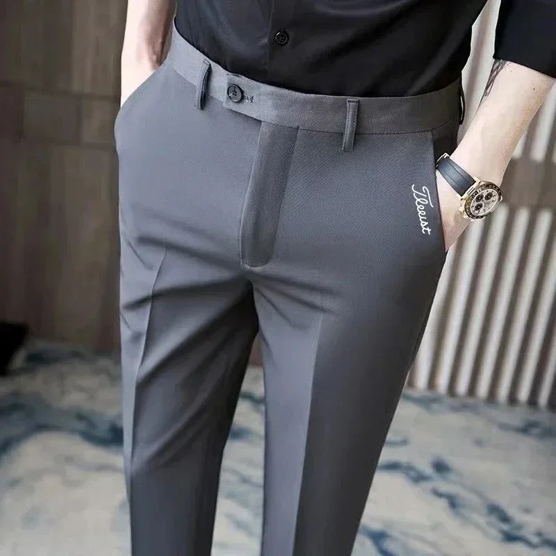 Spring and Autumn Korean Men Golf Clothing Men Tennis Sports Pants Elastic Casual Pants Golf Clothing casual sports pants