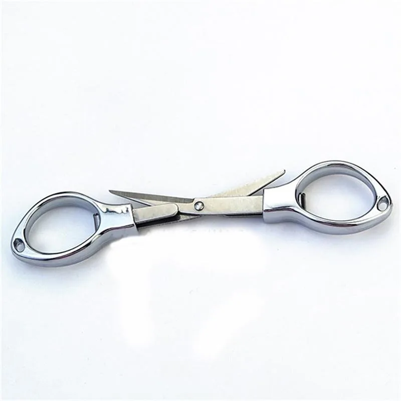 Portable Scissors 1/2/3PCs Stainless Steel Anti-Rust Portable Folding Scissors Glasses Shaped Mini Shear Fishing Scissor for Home and Travel
