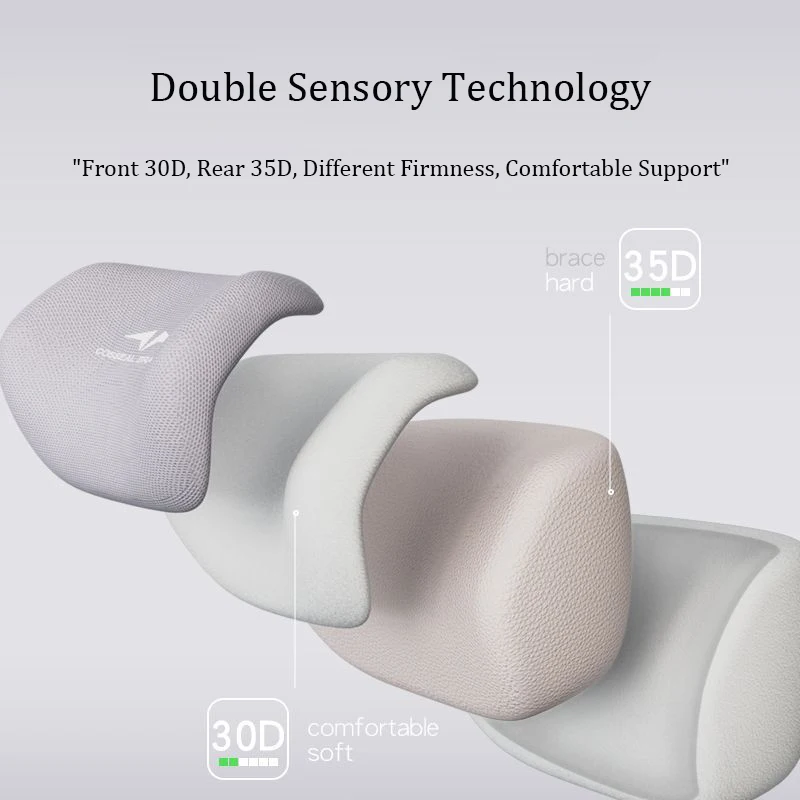 Memory Foam Headrest Attachment Office Chair Adjustable Height Angle Elastic Head Pillow Neck Support Rest Cushion