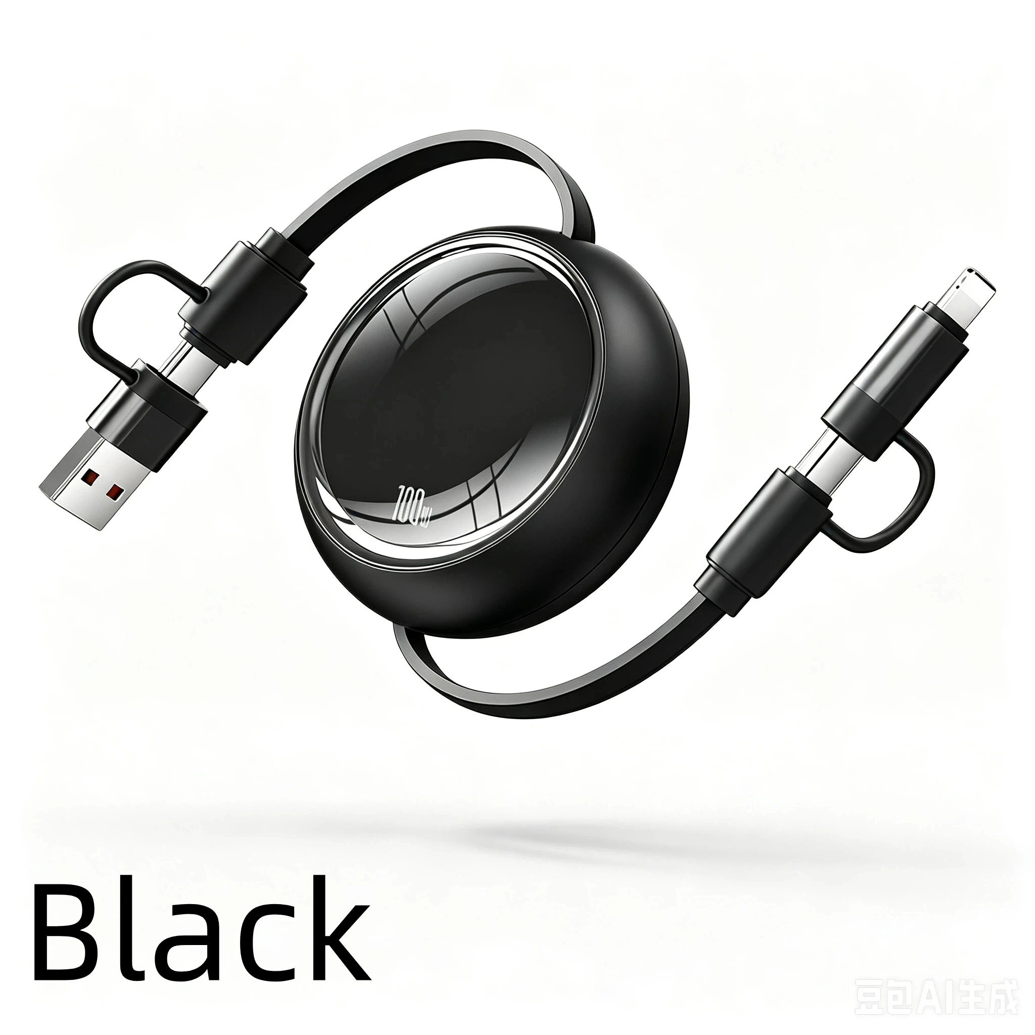 High-Speed 100W Retractable USB-C Fast Charging Cable