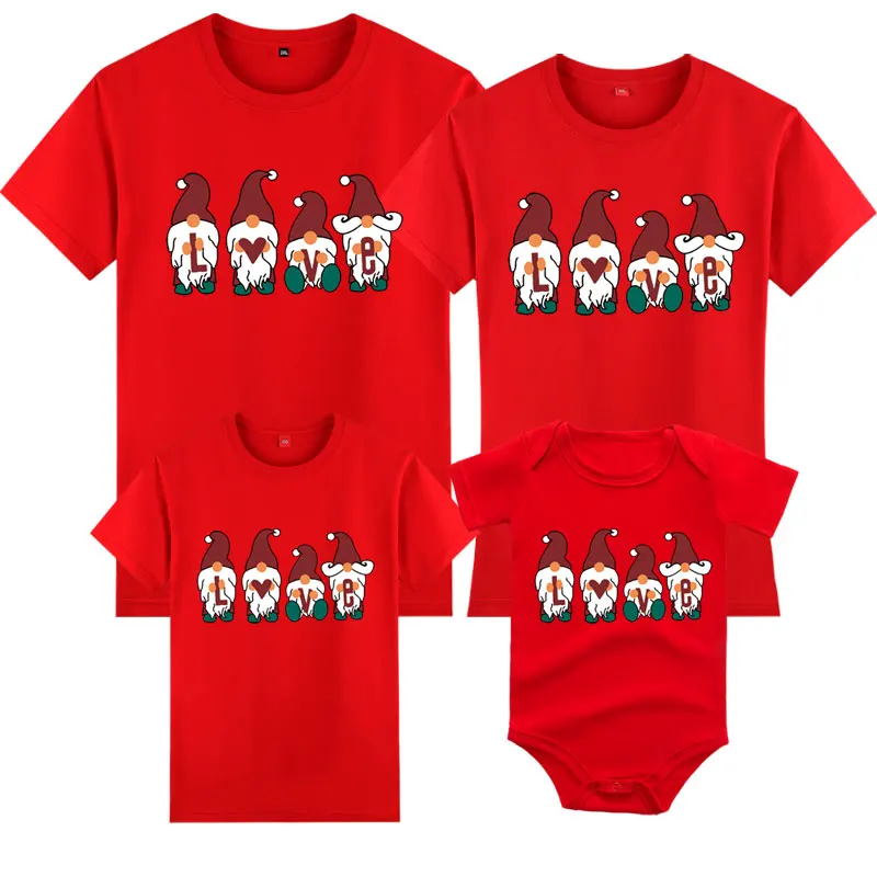 thumbnail image 1 of Ropa a juego para la familia con Feliz Navidad, camiseta para madre, padre, hija, hijo, adultos, niños, mameluco para bebé, camisetas de algodón de manga corta, 1 of 5