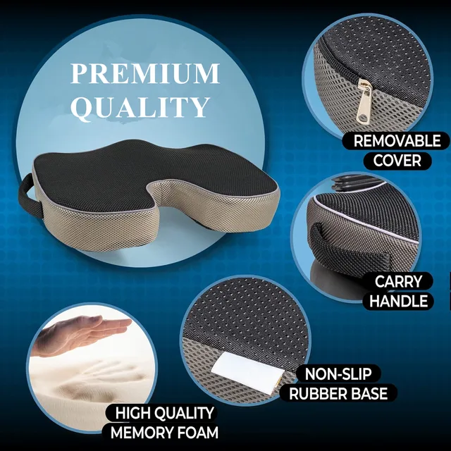 Coussin orthopédique antidérapant en mousse à mémoire de forme, coussin de Prostate pour coccyx, soulagement de la douleur, chaise confortable, siège de voiture 4