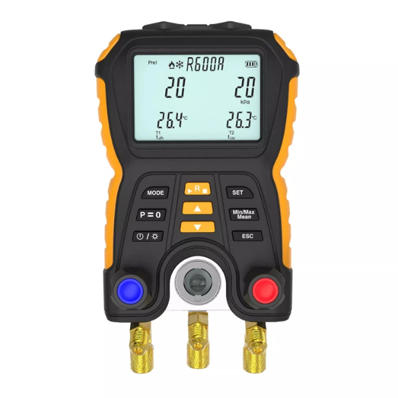 HT-750 디지털 압력계 냉매 진공 매니폴드 테스터 냉매 측정기 r134a 전자식..