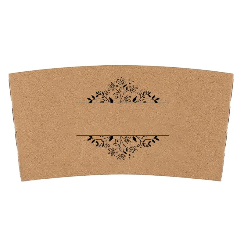 Custom Printed 20PCS 10-20oz Coffee Cup Sleeves Kraft Disposable Heat Insulated Cup Hol... - SKU CCS1231 - UGI Packaging