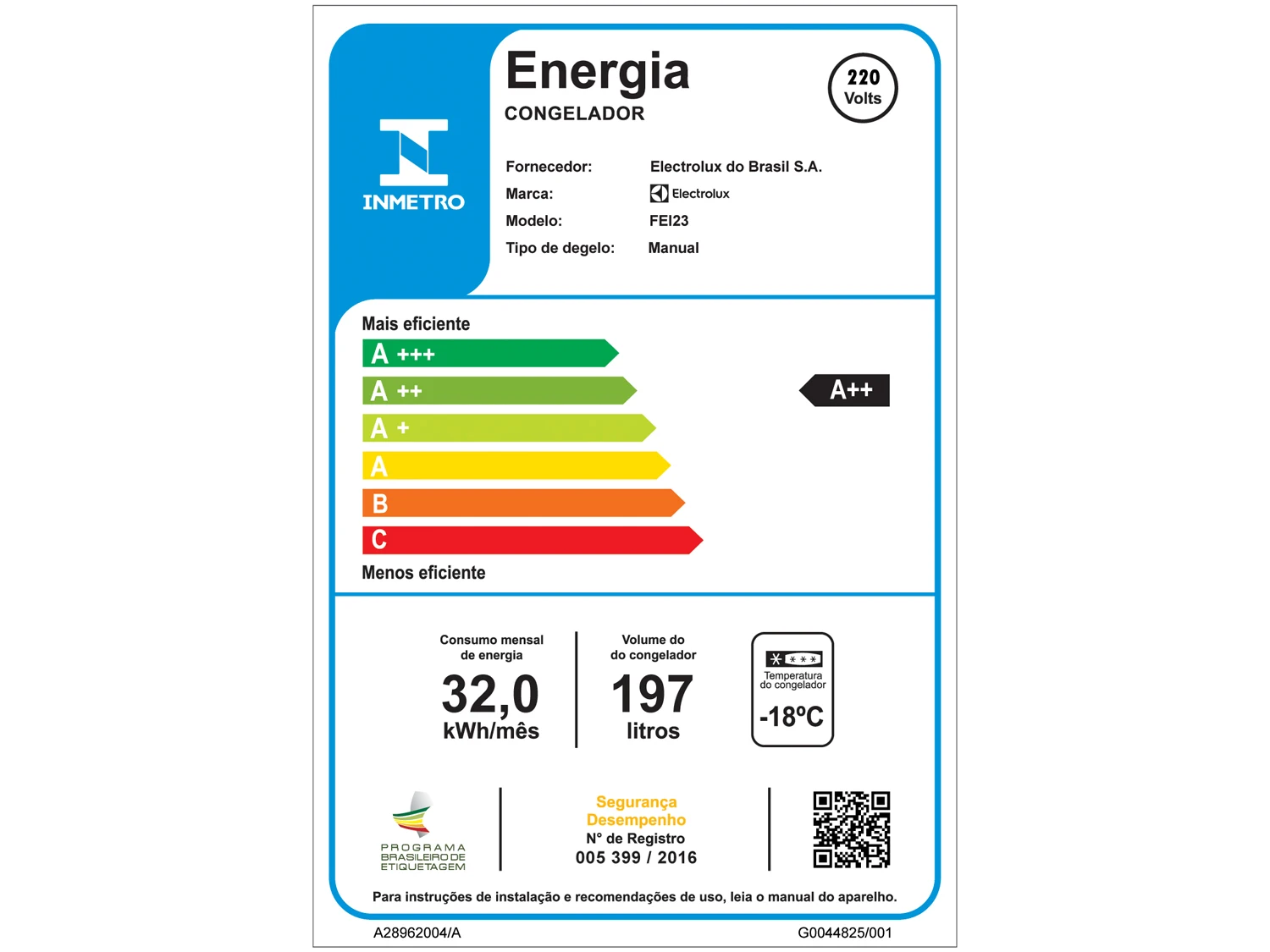 Freezer Vertical Electrolux 1 Porta 197L FEI23 7851261 - 220V 6