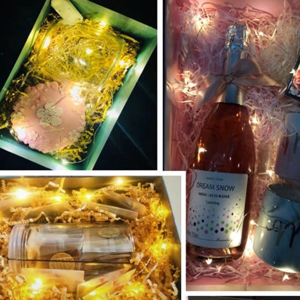 Copper Wire LED String lights Fairy Lights  Button Battery Operated Waterproof Indoor Garland for Xmas Wedding Party Decoration