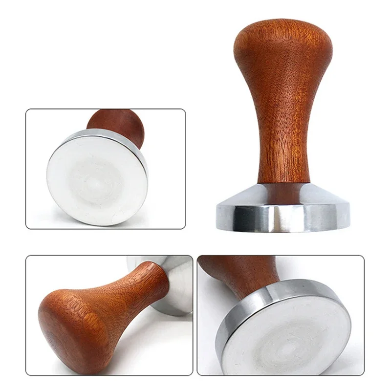 Wood Handle Espresso Coffee Tamper and Distributor Tool