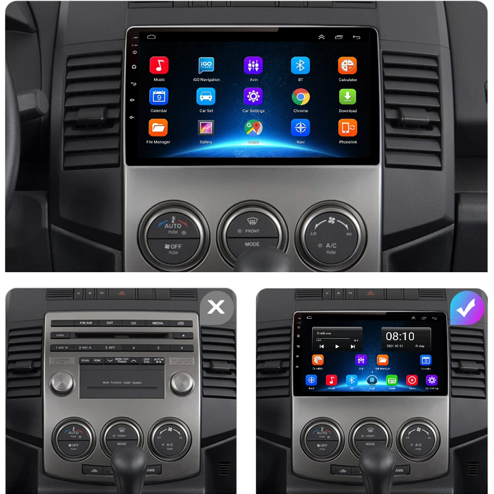 car with movie player 2 din For MAZDA 5 2005 2006 2007 2008 2009 2010 old Car Radio Multimedia Video player Navigation GPS Android 10 RAM 4G+ROM 64G sony car stereo