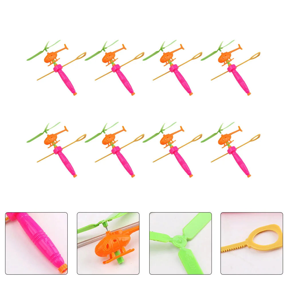 

8 Pcs Tooth Helicopter Funny Fly Toys Kids Children Educational Airplane Flying Plastic Playthings Flight Airplanes
