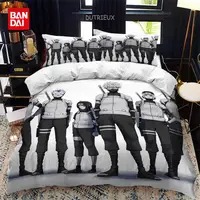 Ensemble de housse de couette NarAAathlon Anime Print pour enfants, taie d'oreiller, housse de couette, sac de literie, taille Queen et King, impression numérique 3D, fournitures pour la maison 3