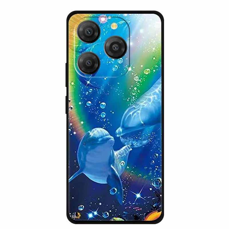 Black Silicone Protective Case for Smartphone - Durable TPU Cover