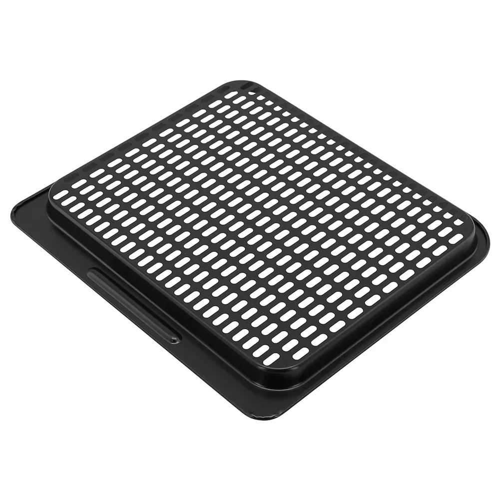 Cooking Tray With Holes Cooking Dishes Holder Rack Carbon Steel Air Fryer Holder Baking Tool Removable Rack Tray