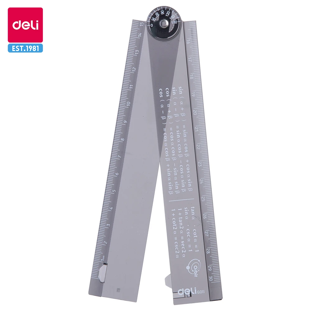 

Deli Smart Foldable Ruler 30cm Kid Gift Stationery Cute Student Multifunction Straight Measure Rulers Stationery School Supplies