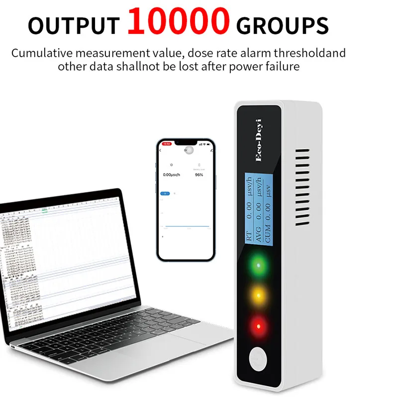 Portable WIFI nuclear radiation detector counter Beta Gamma X-ray γ-ray β-ray high precision radioactivity tester dosimeter 3