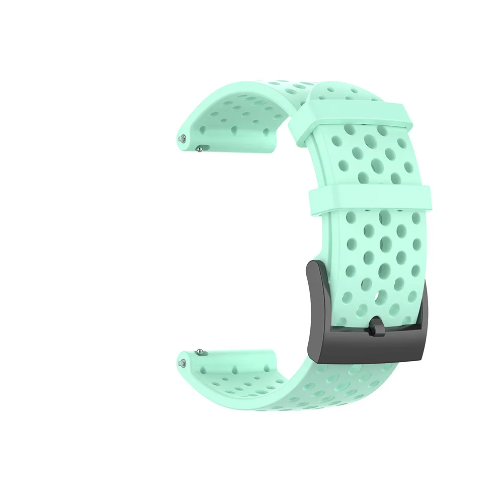 Breathable Soft Silicone Replacement Watchband, 24mm Strap, Universal Fit