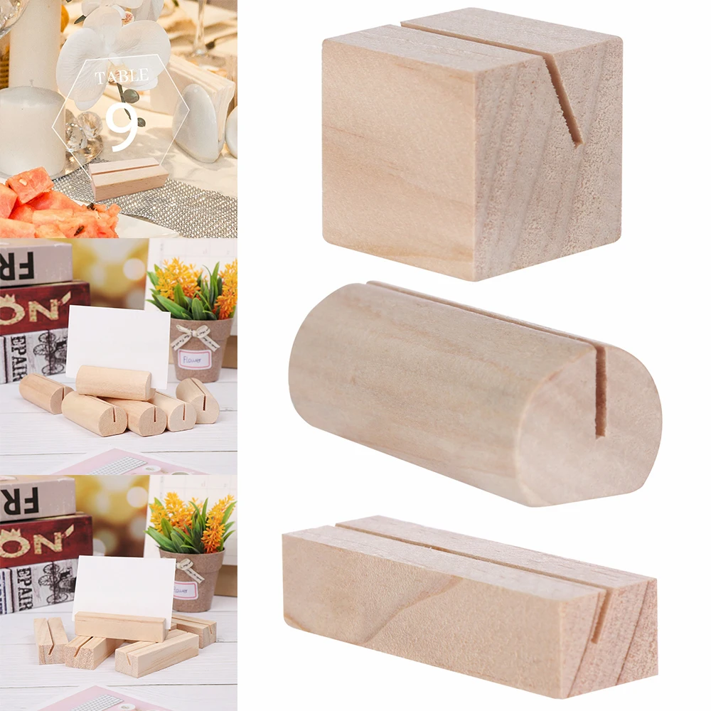 24 Types Natural wood notes clips photo holder clamps desk card messages For Home DIY Picture Frame Desk Organizer