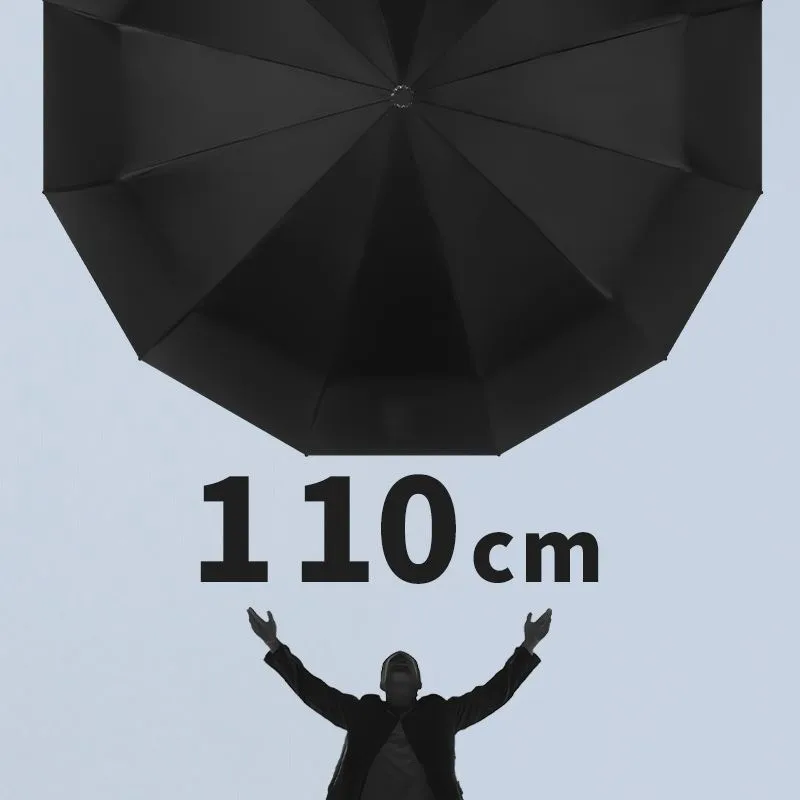 For Mercedes-benz Rolls Royce Wooden Handle Umbrella 12 Bone Automatic Folding Black Rubber Sunscreen Car Umbrella