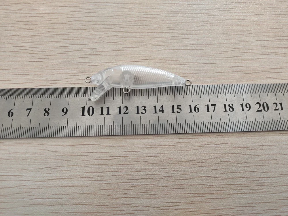 10 stücke Unlackiert Angeln Blank Köder Körper Hardbaits Minnow Wobbler Künstliche Köder 59mm 3,7g SEB43