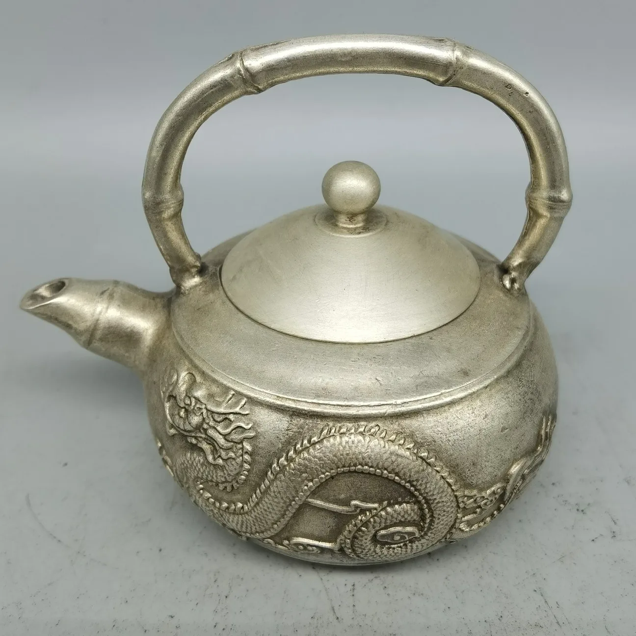 

Copper Silver Dragon And Phoenix Pot Ornament Home Jewelry