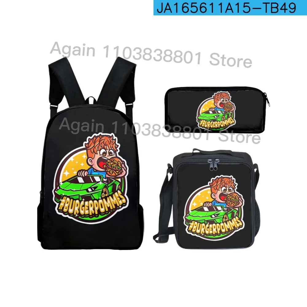 icrimax Merch  3pcs/Set School bag, lunch bag, pencil case school bags for girls school bags for boys men's children's backpack 3