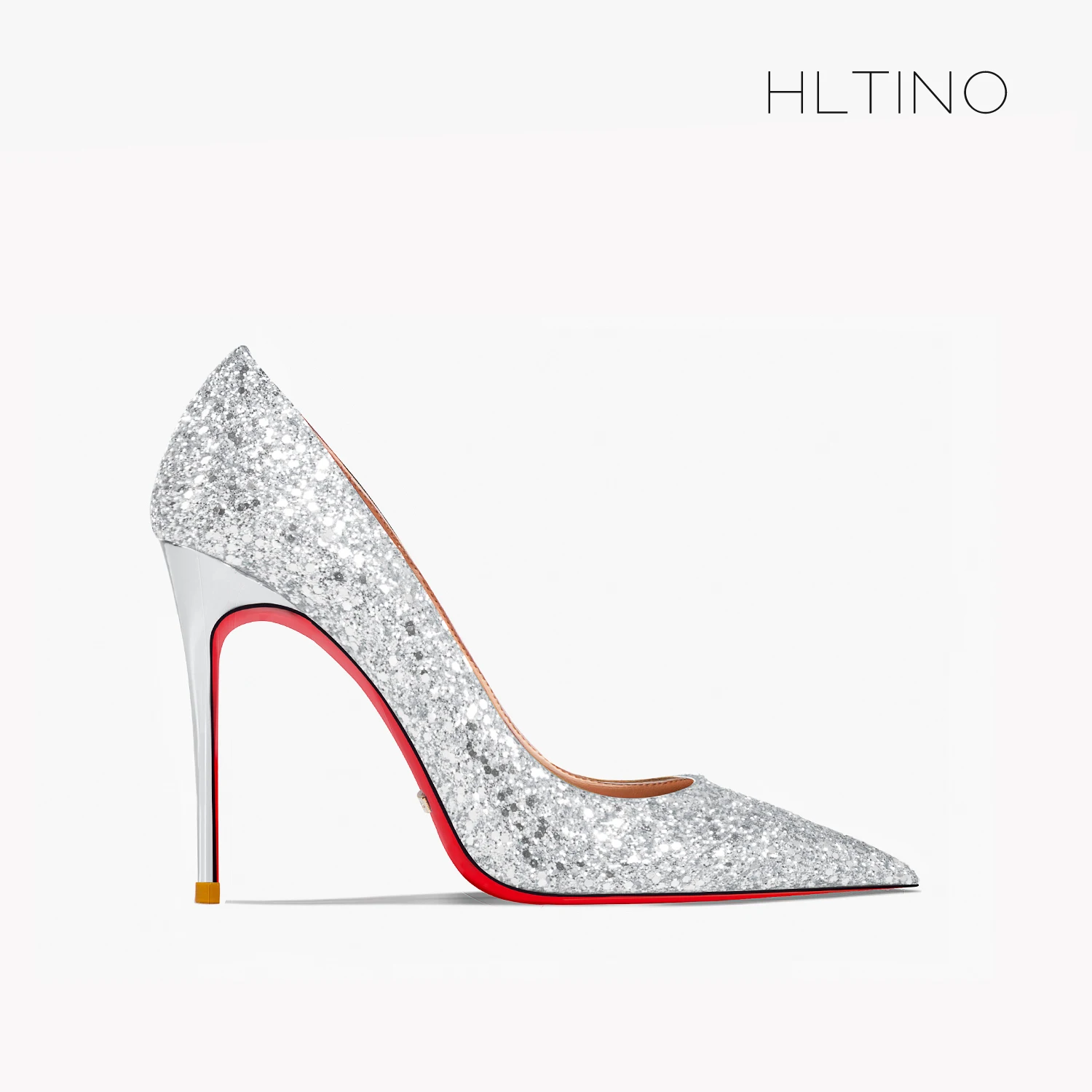 pointed glitter heels