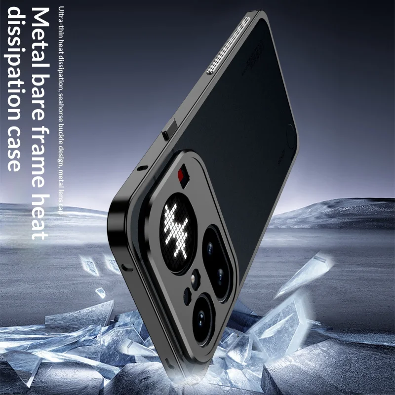 Luxury Metal Bumper Shockproof Bare Skin Hard Aluminum Frame with Camera Protection