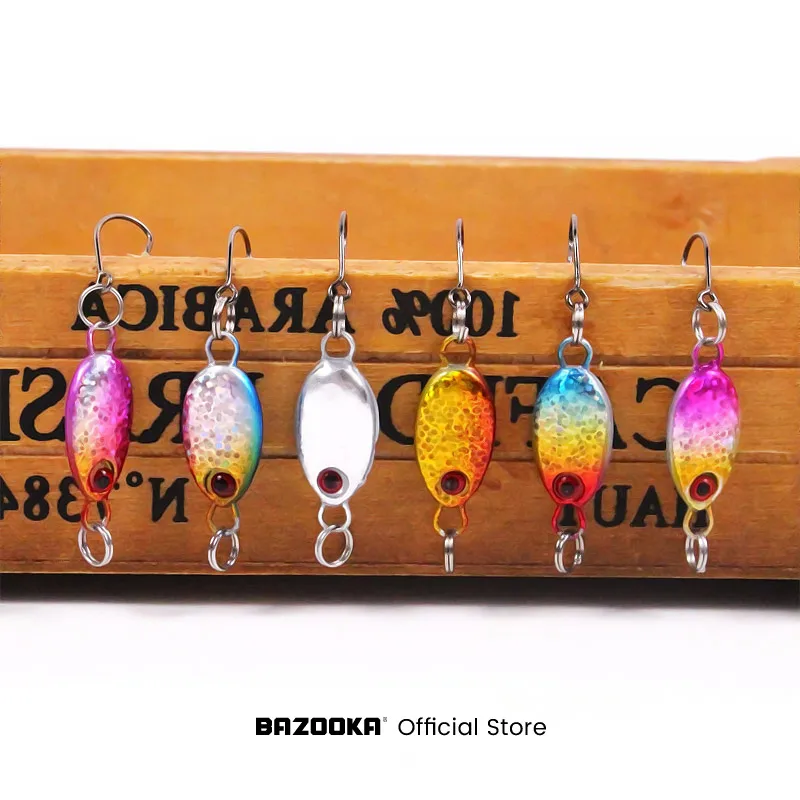  Bazooka Spoon Set Fishing Lure Metal Spinner Trout Bait Hard Leurre Bass Spinnerbait Artificial Jig Kit Tackle Winter With Box 