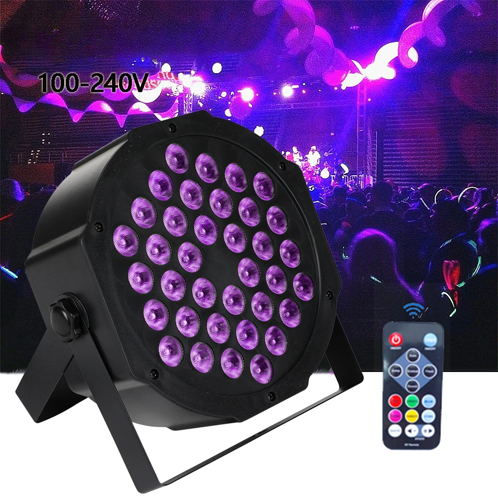 

UV Black Par Light 36 LED DJ Stage Lights Effect DMX 512 Sound Musci Modes for DJ Disco Grow Party Holiday Bar KTV Halloween