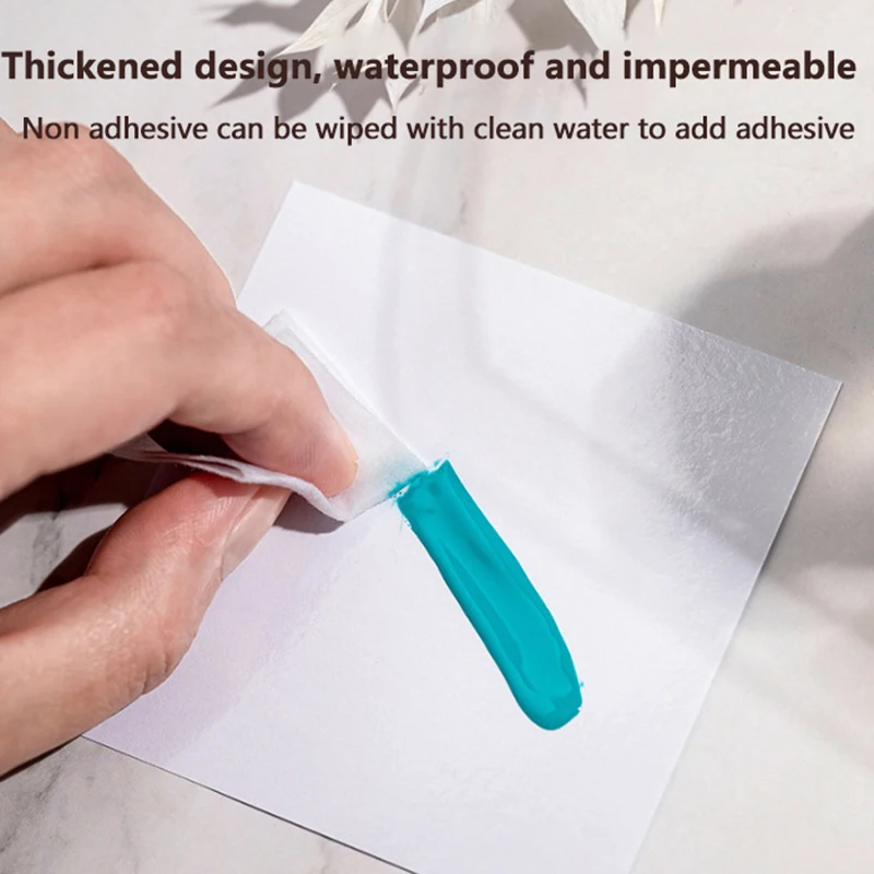 Nail Gel Palette Painting Tool Waterproof Nail Polish Color Mixing Tray Disposable Tearable Color Tinting Paper Glue Book 50Pcs
